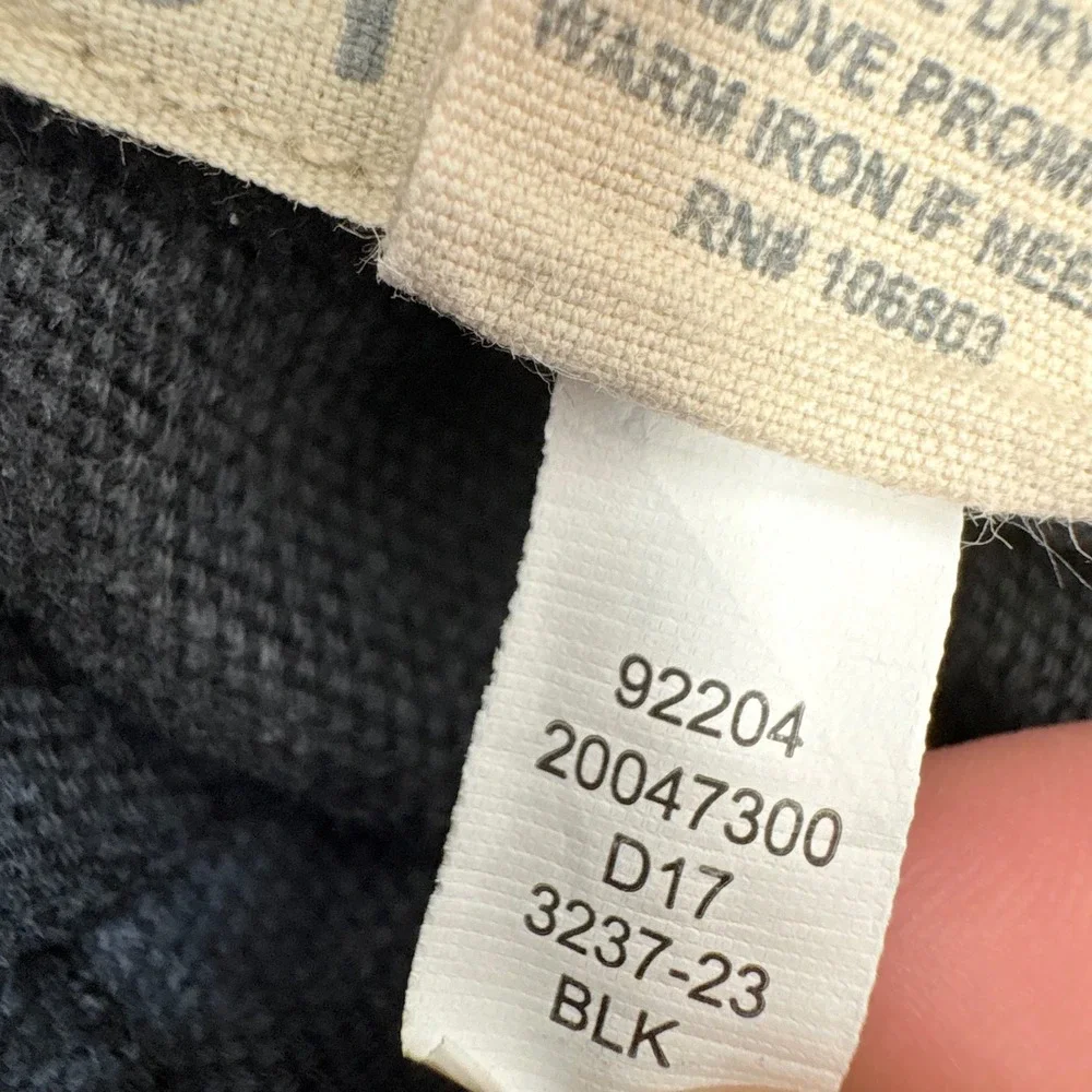 Duluth Trading Co Mens 42x32 Black Fire Hose Cargo Work Pants Faded Actual 39x29